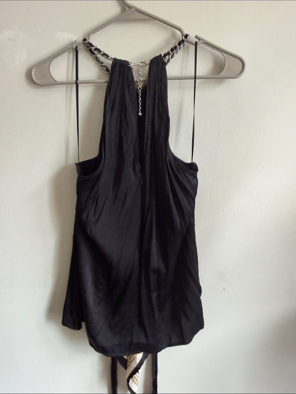 Vintage Cache Silk Halter Scarf-Print Top - Picture 5 of 6